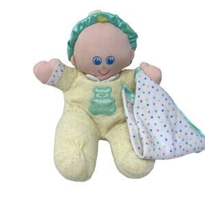 Little Tikes Plush Yellow Baby Doll Terrycloth Friend N' Blanket 11" VTG 1994